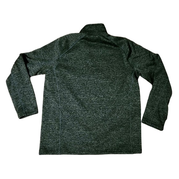 Eddie Bauer 1/4 Quarter Zip Pullover Top Fleece Lined Mock Neck Green Mens Large - Picture 2 of 4